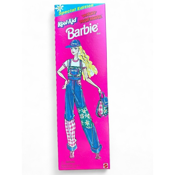 1995 Kool-Aid Barbie Blonde Fashion Doll Wacky Warehouse Vintage Toy Mattel - Picture 3 of 3